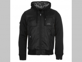 No Fear hrubá zimná bunda čierna s vyteplenou kapucou, materiál 100%polyester